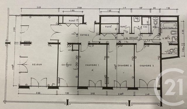 Appartement F5 &agrave; vendre - 5 pi&egrave;ces - 89 m2 - Paris - 75020 - ILE-DE-FRANCE