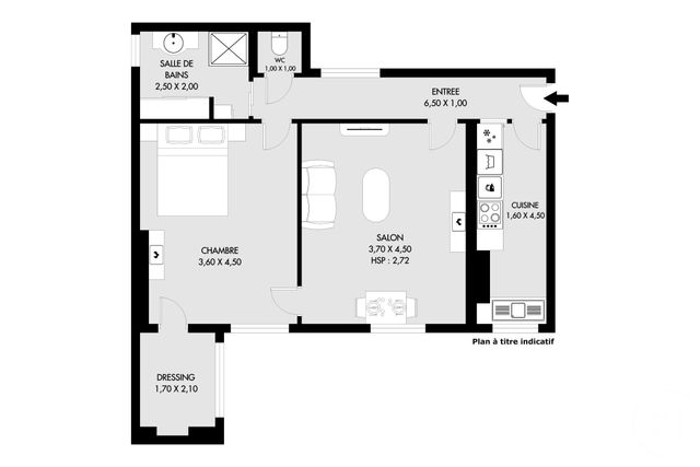 Appartement F2 &agrave; vendre - 2 pi&egrave;ces - 52 m2 - Paris - 75020 - ILE-DE-FRANCE