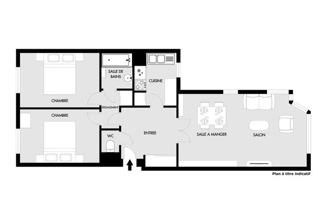 Appartement F3 à vendre - 3 pièces - 63 m2 - Paris - 75020 - ILE-DE-FRANCE