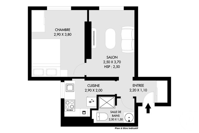 Appartement F2 &agrave; vendre - 2 pi&egrave;ces - 27,81 m2 - Paris - 75020 - ILE-DE-FRANCE