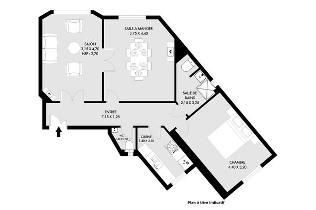 Appartement F3 &agrave; vendre - 3 pi&egrave;ces - 57 m2 - Paris - 75020 - ILE-DE-FRANCE