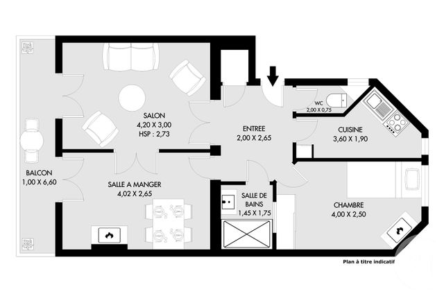 Appartement F3 &agrave; vendre - 3 pi&egrave;ces - 46 m2 - Paris - 75020 - ILE-DE-FRANCE