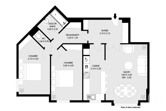 Appartement F3 &agrave; vendre - 3 pi&egrave;ces - 82 m2 - Paris - 75019 - ILE-DE-FRANCE
