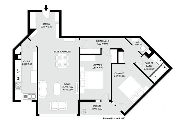 Appartement F3 à vendre - 3 pièces - 80 m2 - Paris - 75019 - ILE-DE-FRANCE