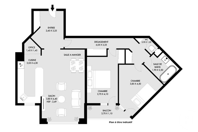 Appartement F3 &agrave; vendre - 3 pi&egrave;ces - 80 m2 - Paris - 75019 - ILE-DE-FRANCE