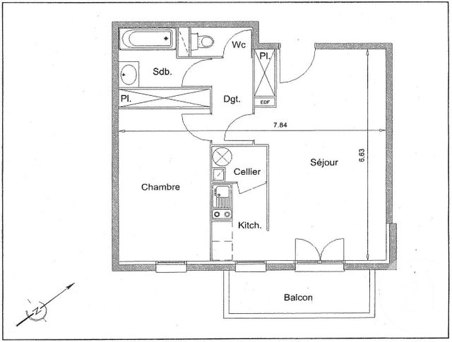 Appartement T2 &agrave; vendre - 2 pi&egrave;ces - 49,30 m2 - Albi - 81 - MIDI-PYRENEES