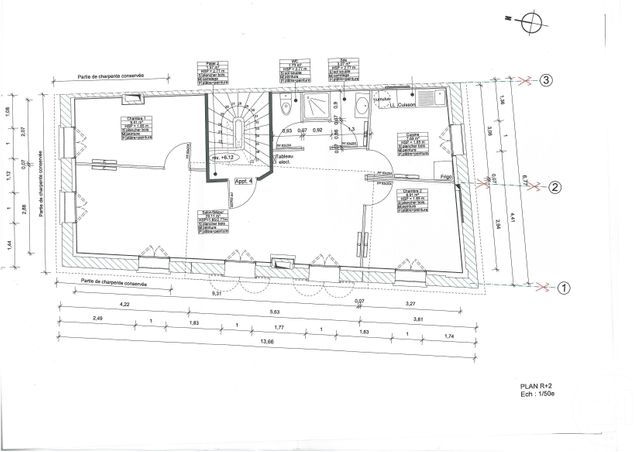 Appartement F1 &agrave; louer - 3 pi&egrave;ces - 57,15 m2 - Bazas - 33 - AQUITAINE