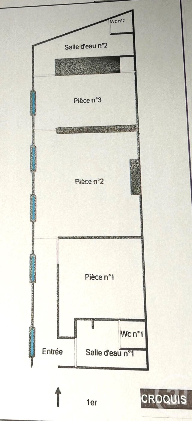 Appartement Local à vendre - 3 pièces - 71,44 m2 - Paris - 75003 - ILE-DE-FRANCE