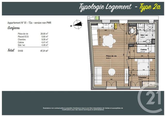 Appartement F2 &agrave; vendre - 2 pi&egrave;ces - 46,89 m2 - Cauterets - 65 - MIDI-PYRENEES