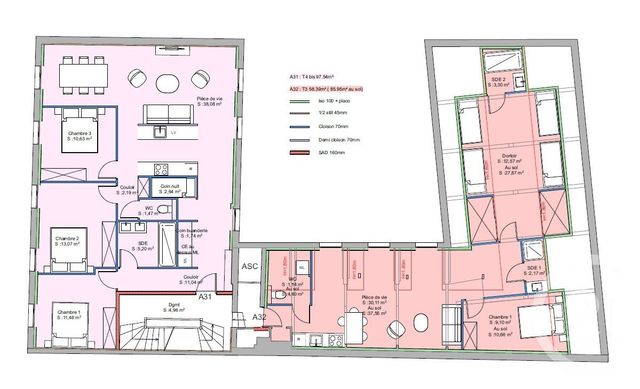 Appartement &agrave; vendre - 2 pi&egrave;ces - 58,39 m2 - Cauterets - 65 - MIDI-PYRENEES