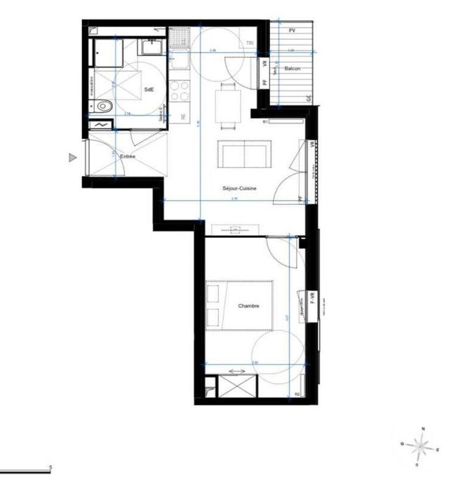 Appartement F2 à louer 2 pièces 38,80 m2 Bussy St 77