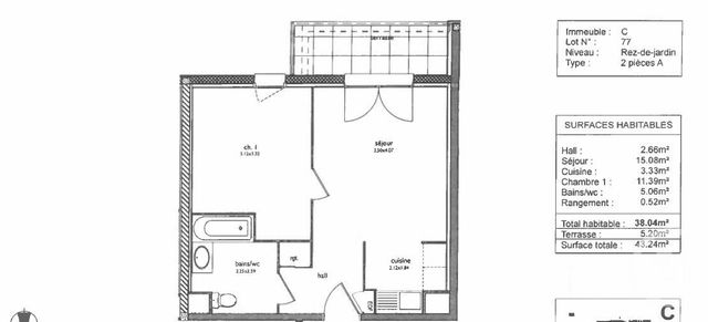 Appartement T2 &agrave; vendre - 2 pi&egrave;ces - 38,08 m2 - Dijon - 21 - BOURGOGNE