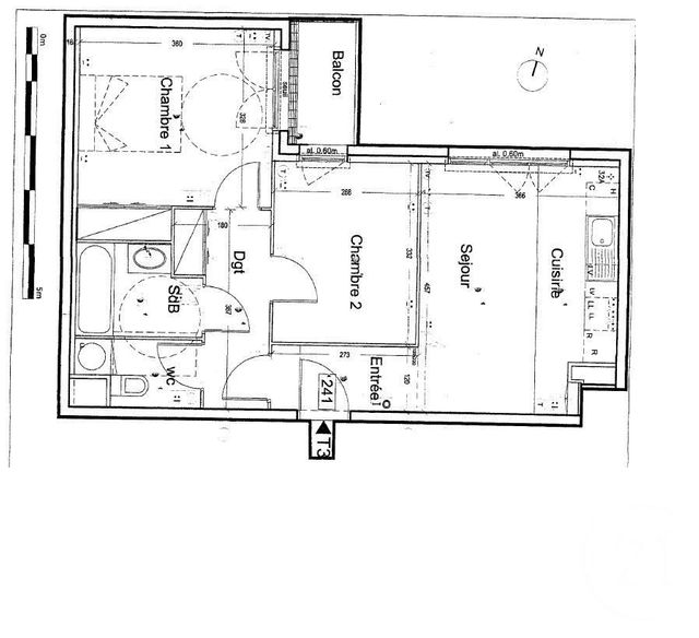 Appartement F3 à vendre - 3 pièces - 52,46 m2 - Palaiseau - 91 - ILE-DE-FRANCE