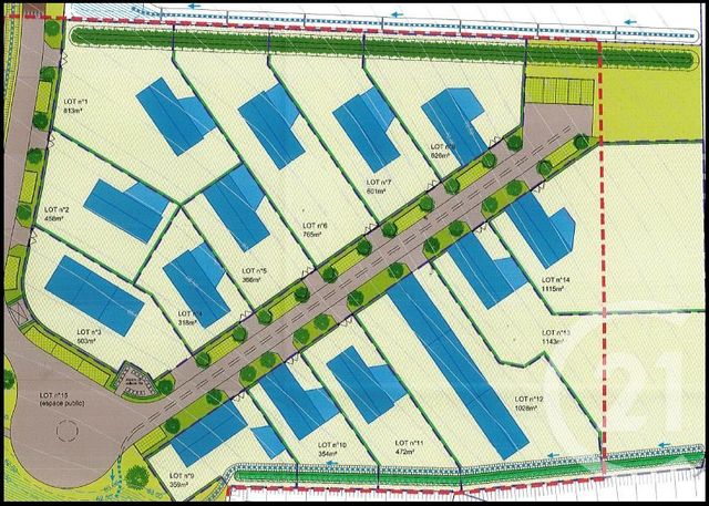 Terrain &agrave; vendre - 813 m2 - Valmont - 76 - HAUTE-NORMANDIE