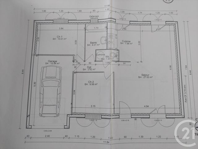 Maison à vendre - 3 pièces - 63,07 m2 - Goderville - 76 - HAUTE-NORMANDIE