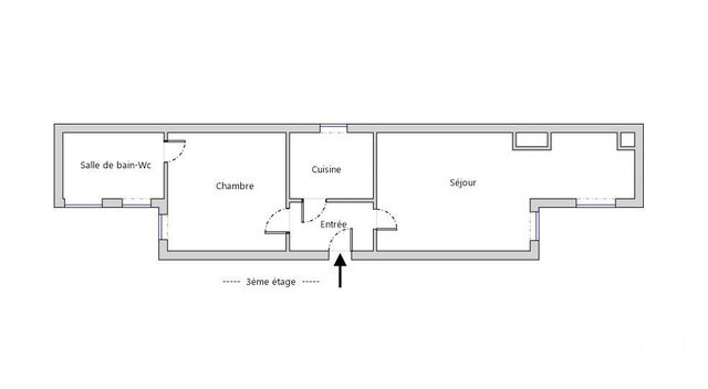 Appartement F2 &agrave; vendre - 2 pi&egrave;ces - 45,30 m2 - Paris - 75015 - ILE-DE-FRANCE