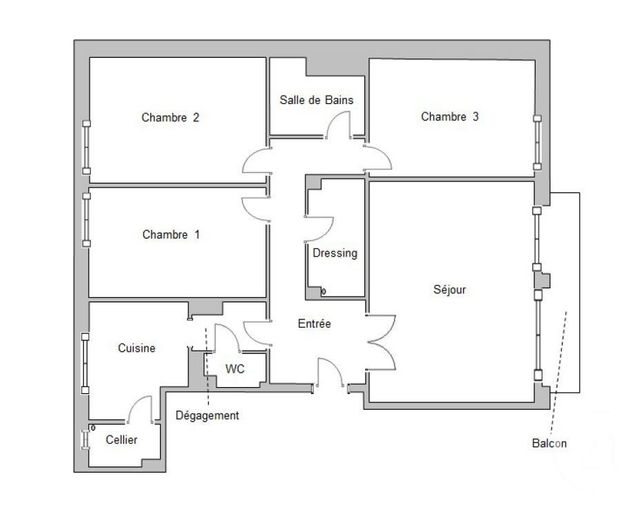 Appartement F4 &agrave; vendre - 4 pi&egrave;ces - 79,16 m2 - Paris - 75015 - ILE-DE-FRANCE