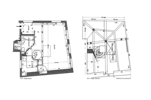 Appartement Duplex à vendre - 2 pièces - 45 m2 - Paris - 75003 - ILE-DE-FRANCE