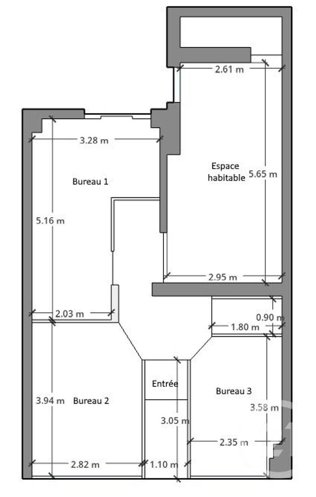 Appartement F4 à vendre - 4 pièces - 57,66 m2 - Paris - 75013 - ILE-DE-FRANCE