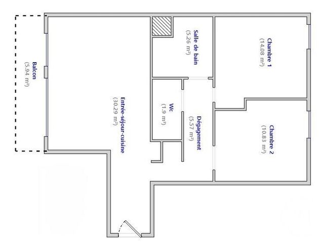 Appartement F3 à vendre - 3 pièces - 68 m2 - Bagneux - 92 - ILE-DE-FRANCE