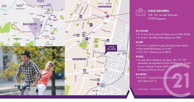 Appartement F3 à vendre - 3 pièces - 68 m2 - Bagneux - 92 - ILE-DE-FRANCE