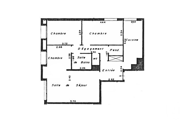 Appartement F4 &agrave; vendre - 4 pi&egrave;ces - 74 m2 - Paris - 75013 - ILE-DE-FRANCE