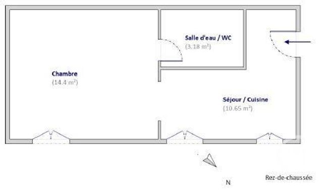 Appartement F1 &agrave; vendre - 1 pi&egrave;ce - 28,23 m2 - Paris - 75013 - ILE-DE-FRANCE