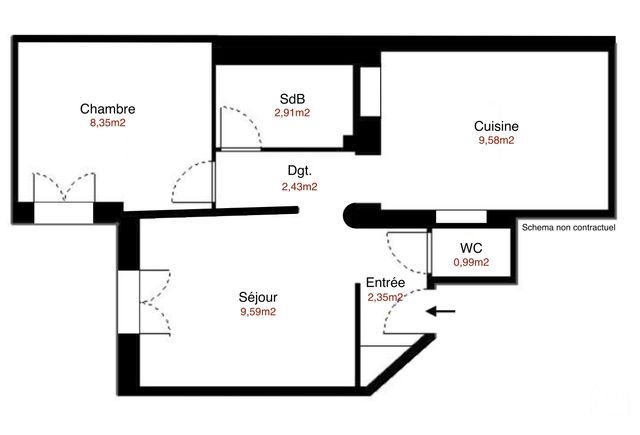 Appartement F2 &agrave; vendre - 2 pi&egrave;ces - 36,20 m2 - Paris - 75012 - ILE-DE-FRANCE