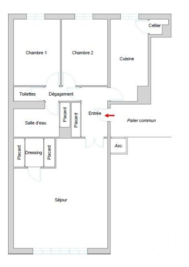 Appartement F4 à vendre - 4 pièces - 75,84 m2 - Paris - 75019 - ILE-DE-FRANCE