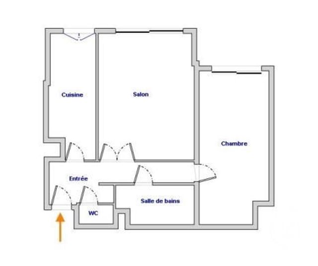 Appartement F2 &agrave; vendre - 2 pi&egrave;ces - 58,39 m2 - Paris - 75019 - ILE-DE-FRANCE
