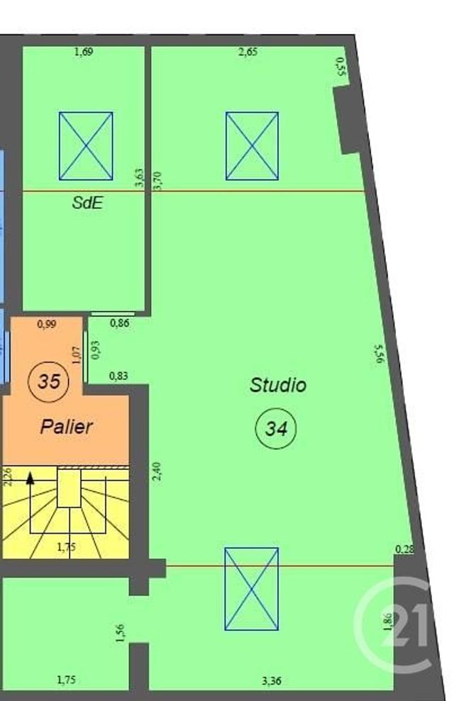 Appartement F2 à vendre - 2 pièces - 26,10 m2 - Pantin - 93 - ILE-DE-FRANCE