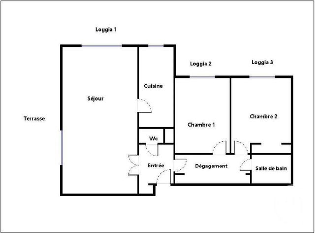 Appartement F3 &agrave; vendre - 3 pi&egrave;ces - 69,10 m2 - Paris - 75019 - ILE-DE-FRANCE