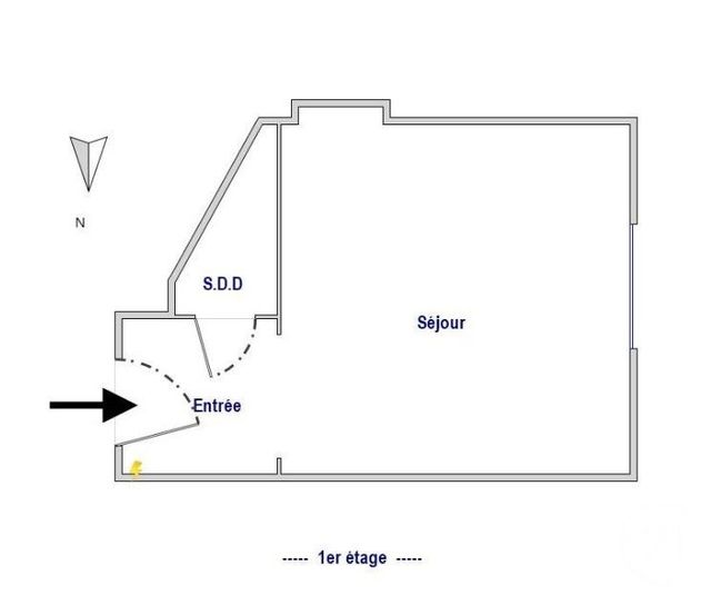 Appartement F1 &agrave; vendre - 1 pi&egrave;ce - 15,69 m2 - Paris - 75019 - ILE-DE-FRANCE