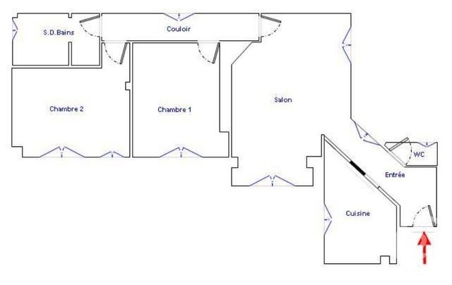 Appartement F3 &agrave; vendre - 3 pi&egrave;ces - 77,43 m2 - Paris - 75019 - ILE-DE-FRANCE