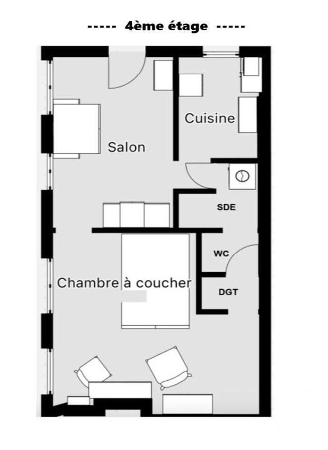Appartement F2 &agrave; vendre - 2 pi&egrave;ces - 32,62 m2 - Paris - 75010 - ILE-DE-FRANCE