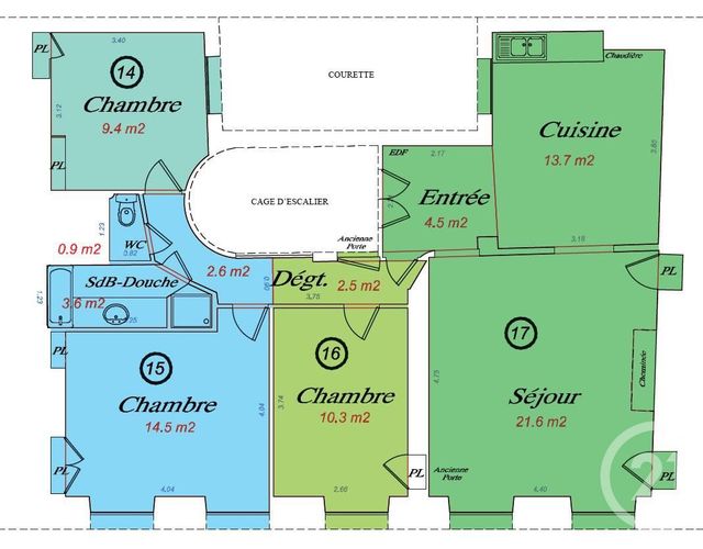 Appartement F4 à vendre - 4 pièces - 83,08 m2 - Paris - 75010 - ILE-DE-FRANCE