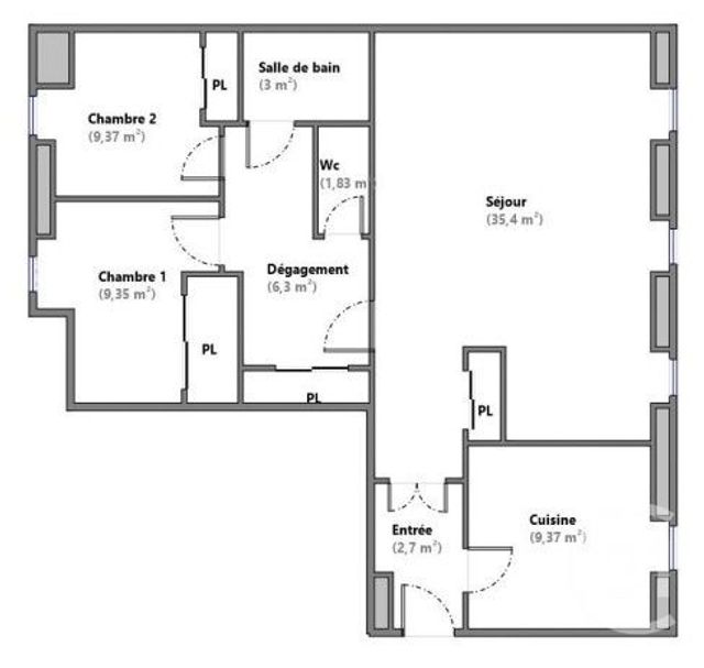 Appartement F4 à vendre - 4 pièces - 77,32 m2 - Bussy St Georges - 77 - ILE-DE-FRANCE