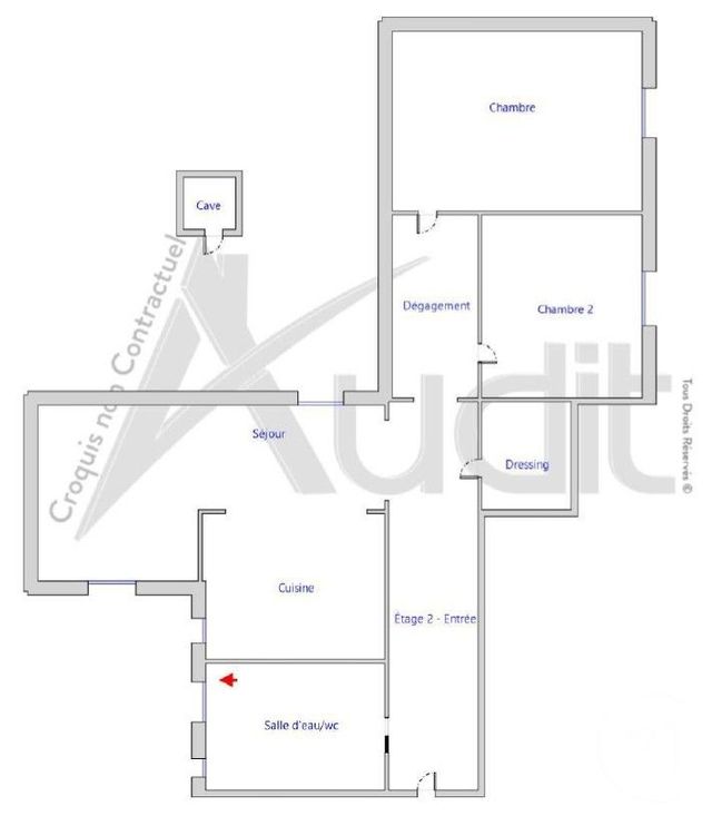 Appartement F3 &agrave; vendre - 3 pi&egrave;ces - 43,44 m2 - Paris - 75017 - ILE-DE-FRANCE