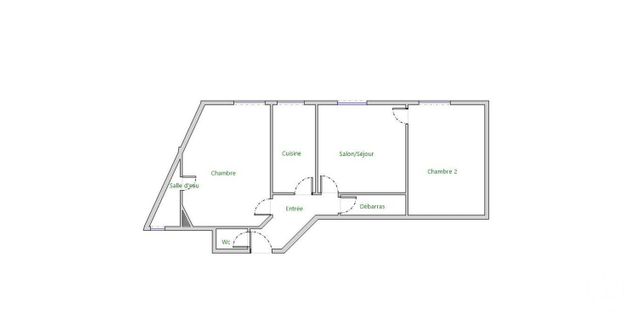 Appartement F3 à vendre - 3 pièces - 56,34 m2 - Paris - 75017 - ILE-DE-FRANCE