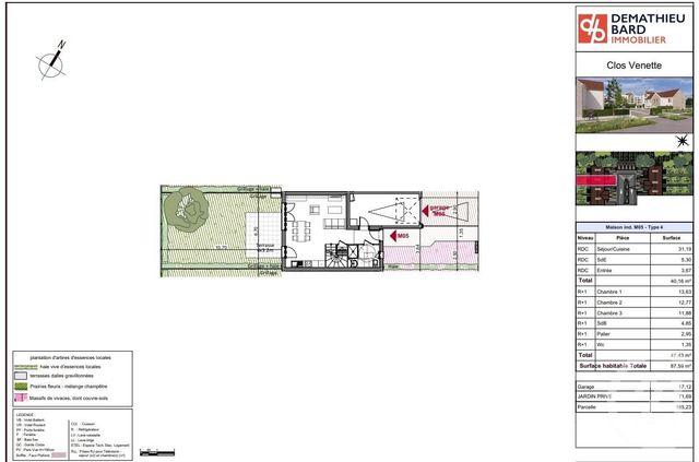 Maison à vendre - 4 pièces - 87,59 m2 - Venette - 60 - PICARDIE