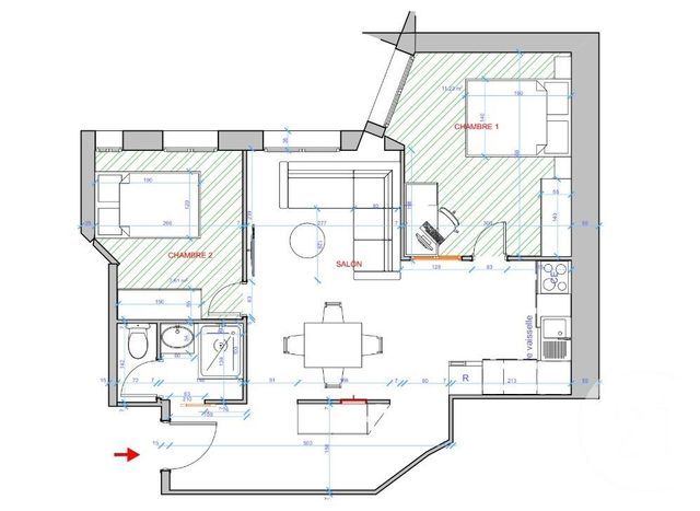 Appartement F3 &agrave; vendre - 3 pi&egrave;ces - 51 m2 - Montrouge - 92 - ILE-DE-FRANCE