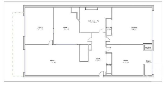 Appartement F3 bis &agrave; vendre - 3 pi&egrave;ces - 72,28 m2 - Paris - 75014 - ILE-DE-FRANCE