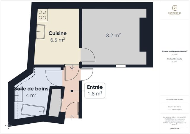 Appartement F1 &agrave; vendre - 1 pi&egrave;ce - 20,14 m2 - Chartres - 28 - CENTRE