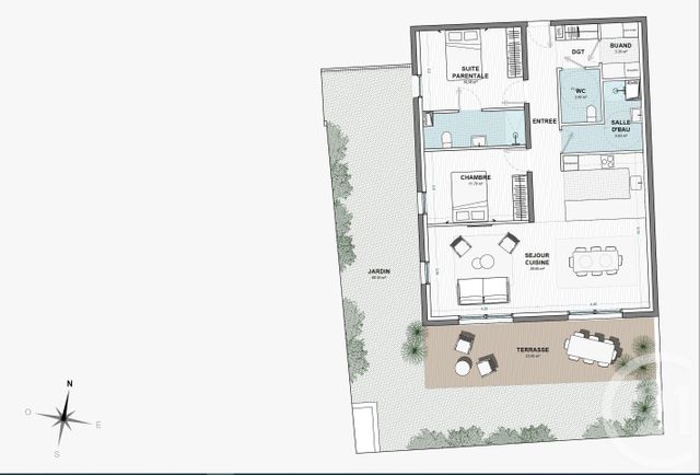 Appartement F3 bis &agrave; vendre - 4 pi&egrave;ces - 94,45 m2 - Chartres - 28 - CENTRE