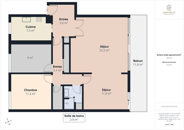 Appartement F4 &agrave; vendre - 4 pi&egrave;ces - 81 m2 - Chartres - 28 - CENTRE