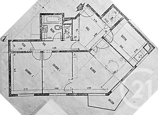 Appartement F3 &agrave; vendre - 3 pi&egrave;ces - 62 m2 - Maisons Alfort - 94 - ILE-DE-FRANCE