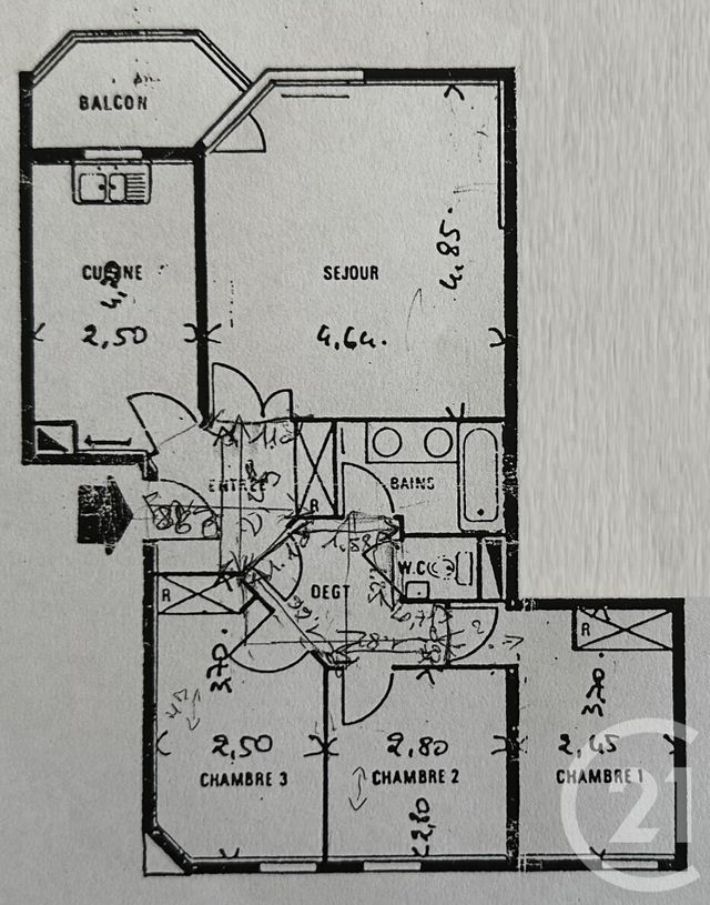 Appartement F4 &agrave; vendre - 4 pi&egrave;ces - 75,06 m2 - Creteil - 94 - ILE-DE-FRANCE