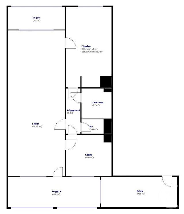 Appartement F3 &agrave; vendre - 3 pi&egrave;ces - 82 m2 - Villefranche Sur Mer - 06 - PROVENCE-ALPES-COTE-D-AZUR