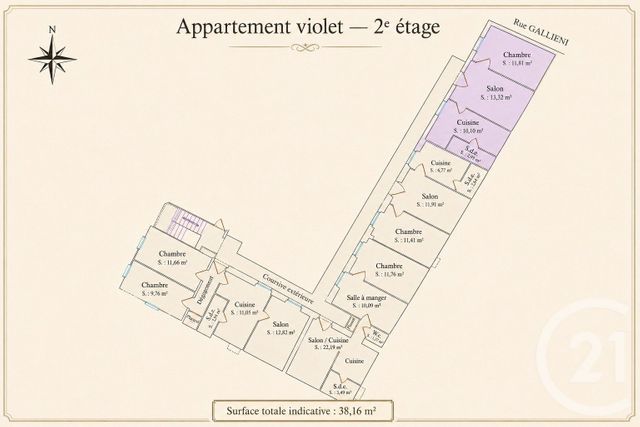 Appartement F2 &agrave; vendre - 2 pi&egrave;ces - 38,16 m2 - Beaulieu Sur Mer - 06 - PROVENCE-ALPES-COTE-D-AZUR