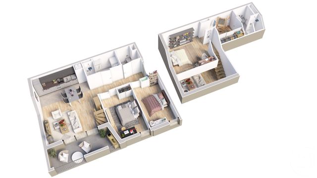Appartement T4 à vendre - 4 pièces - 88,63 m2 - Biganos - 33 - AQUITAINE